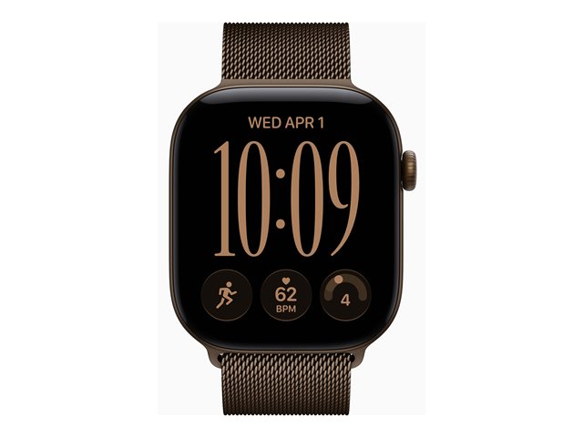 Apple Watch Series 12 GPS + Cellular 46mm Dark Bronze Aluminium Case with Dark Bronze Milanese Loop - S/M