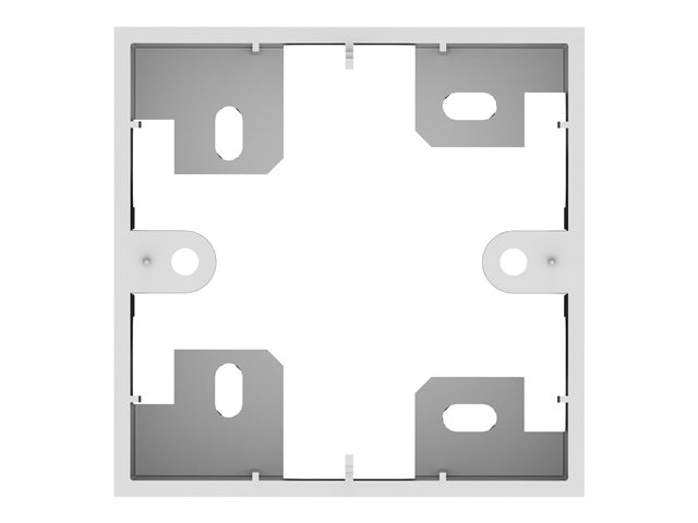 VISION Techconnect Modular AV Faceplate - LIFETIME WARRANTY - Single-Gang Surface Mount UK Backbox - standard surface-mount backbox (pattress) 86 x 86 x 45 mm / 3.4 x 3.4 x 1.8\" - plastic - white