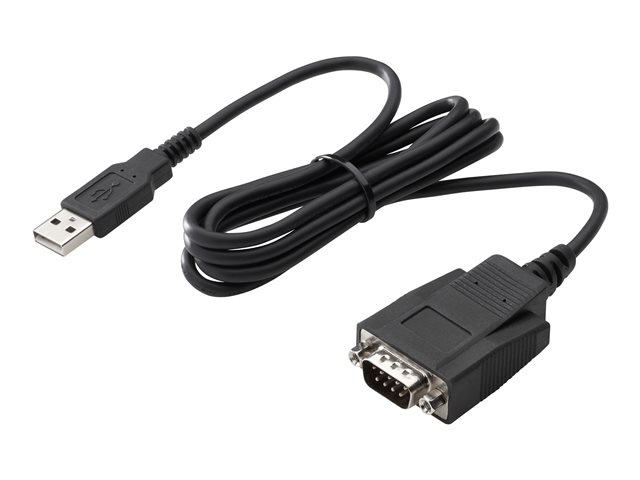 HP - Serial adapter - USB - RS-232 x 1 - black - for HP 34, Z1 G9, Elite 600 G9, 800 G9, t655, Pro 260 G9, 400 G9, t550, ProOne 440 G9