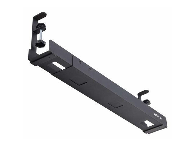 StarTech.com Under Desk Cable Management Tray, Clamp-on Installation - Cable management tray - under-desk mountable - black - 80 cm