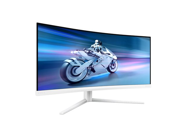 Philips Evnia 5000 34M2C5501A - LED monitor - gaming - curved - 34\" - 3440 x 1400 WQHD @ 180 Hz - Fast VA - 300 cd/m² - 4000:1 - DisplayHDR 400 - 0.5 ms - 2xHDMI, DisplayPort - speakers - white