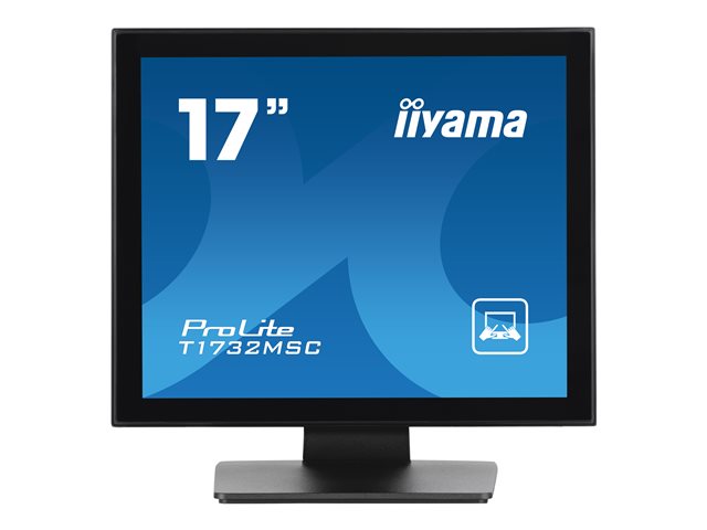 iiyama ProLite T1732MSC-B1S - LCD monitor - 17\" - touchscreen - 1280 x 1024 - TN - 250 cd/m² - 1000:1 - 5 ms - HDMI, VGA, DisplayPort - speakers - black, matte