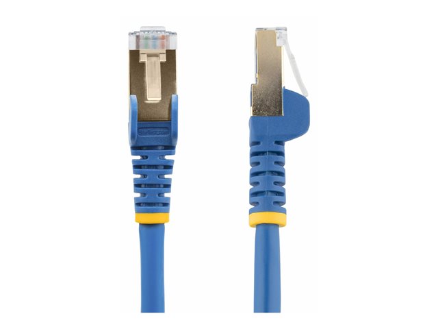 StarTech.com 1.5m CAT6A Ethernet Cable, 10 Gigabit Shielded Snagless RJ45 100W PoE Patch Cord, CAT 6A 10GbE STP Network Cable w/Strain Relief, Blue, Fluke Tested/UL Certified Wiring/TIA - Category 6A - 26AWG (6ASPAT150CMBL) - Patch cable - RJ-45 (M) to RJ-45 (M) - 1.5 m - STP - CAT 6a - snagless, molded - blue