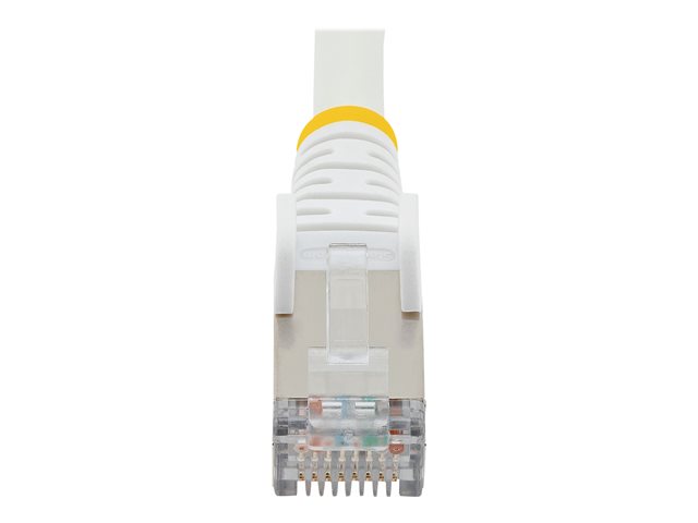 StarTech.com 7.5m CAT6a Ethernet Cable - White - Low Smoke Zero Halogen (LSZH) - 10GbE 500MHz 100W PoE++ Snagless RJ-45 w/Strain Reliefs S/FTP Network Patch Cord - Patch cable - RJ-45 (M) to RJ-45 (M) - 7.5 m - S/FTP - CAT 6a - IEEE 802.3bt - snagless, stranded, molded, halogen-free - white