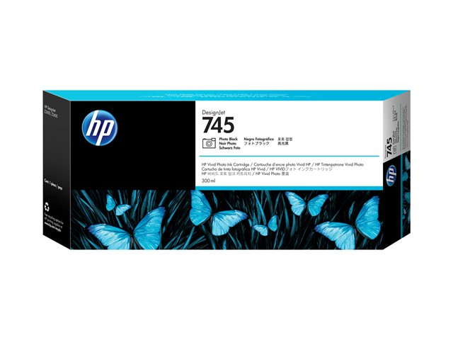 HP 745 - 300 ml - high capacity - photo black - original - DesignJet - ink cartridge - for DesignJet Z2600 PostScript, Z5600 PostScript
