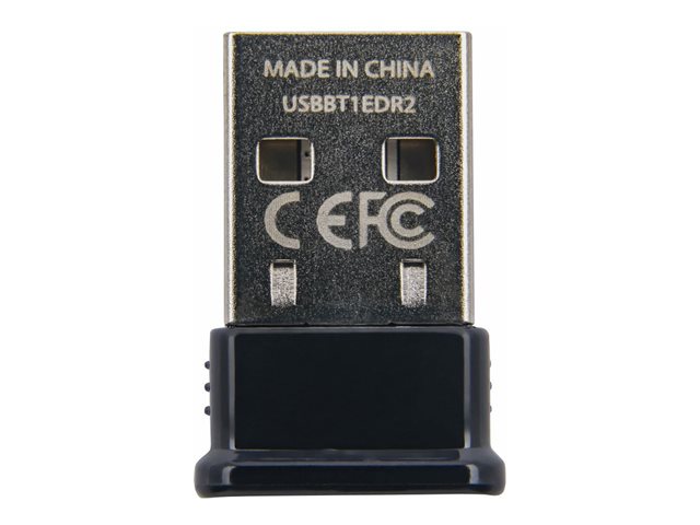 StarTech.com Bluetooth Adapter - Mini USB Adapter - Bluetooth 2.1 - Class 1 EDR - Bluetooth Receiver (USBBT1EDR2) - Network adapter - USB - Bluetooth 2.1 EDR - Class 1 - black