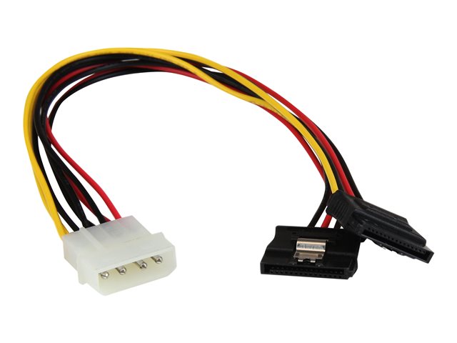 StarTech.com 12in LP4 to 2x Latching SATA Power Y Cable Splitter Adapter - 4 Pin LP4 to Dual SATA Y Splitter - Power adapter - 4 PIN internal power (M) to SATA power (F) - 30 cm - latched - for P/N: 35S24M2NGFF, HSB13SATSASB, HSB1SATSASBA, HSB1SATSASVA, HSB43SATSASB, S32M2NGFFPEX