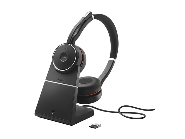 Evolve 75 UC Stereo Headset - Zwart / Rood