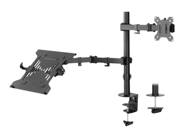 ACT - Bevestigingskit (klem, kabeldoorvoer) - voor monitor / notebook - plastic, aluminium, staal - schermgrootte: 10\"-32\" - te monteren op bureau