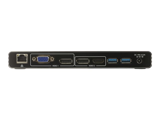 StarTech.com Thunderbolt 3 Dock, Dual 4K 60Hz Monitor TB3 Docking Station with DisplayPort, HDMI & 1080p VGA, 85W Power Delivery & Charging, Gigabit Ethernet, Universal Thunderbolt 3 Dock - TB3 Dock w/ 85W PD (TB3DK2DHVUE) - Docking station - Thunder
