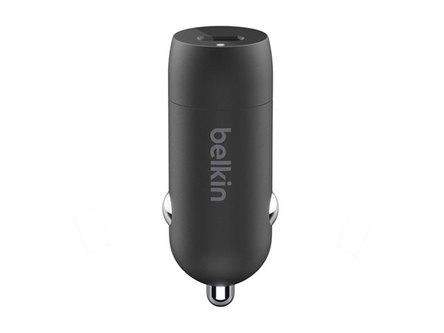 Belkin BoostCharge - Car power adapter - 30 Watt - 3 A - Fast Charge, Power Delivery 3.1 (24 pin USB-C) - black