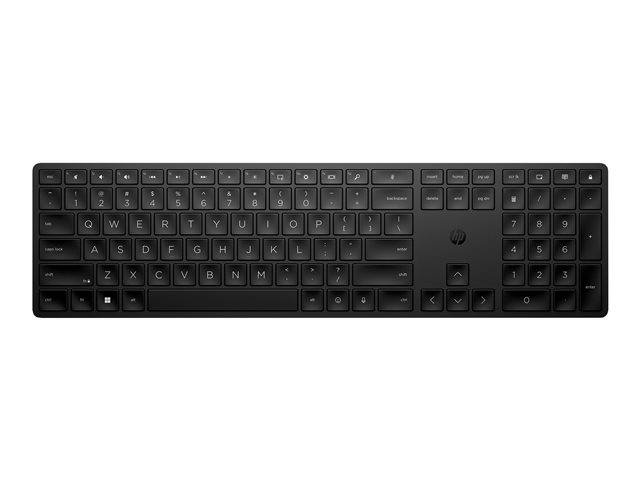 HP 455 - Keyboard - programmable - wireless - 2.4 GHz - QWERTY - English - black