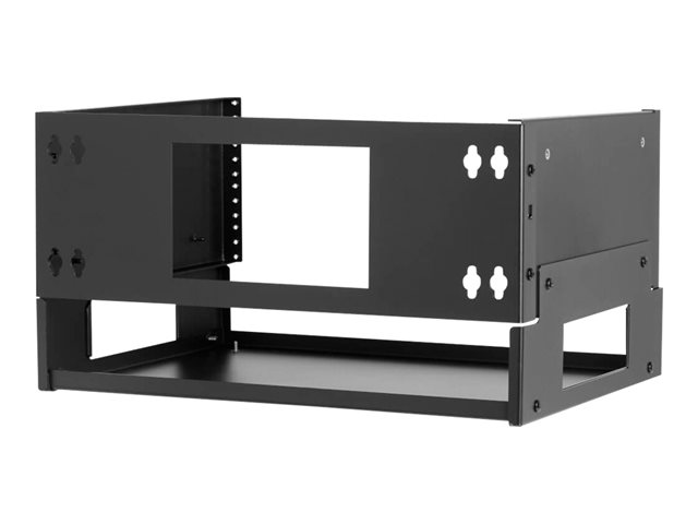 Tripp Lite 4U Wall-Mount Bracket with Shelf for Small Switches and Patch Panels, Hinged - Rack mount shelf - hinged - wall mountable - black - 4U - 19\"