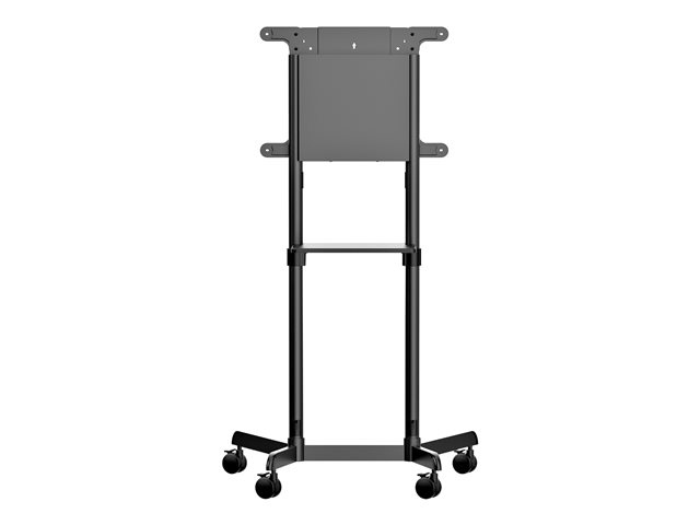 StarTech.com Mobile TV Cart, Portable Rolling TV Stand for 37-70\" VESA Display (154lb/70kg), with Shelf & Storage Compartment, Rotate/Tilt Display, Universal TV Mount on Casters/Wheels - Mobile TV Stand w/ Casters (MBLTVSTNDEC) - Cart - for flat panel - steel - screen size: 37\"-70\"