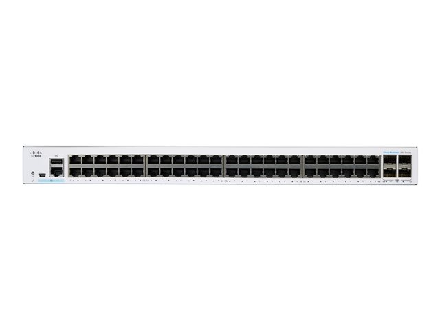 Cisco Business 250 Series CBS250-48T-4G - Switch - L3 - smart - 48 x 10/100/1000 + 4 x Gigabit SFP - rack-mountable
