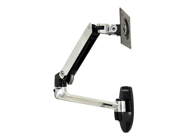 Ergotron LX - Mounting kit (wall mount, monitor arm) - for LCD display - aluminium - polished aluminium - screen size: up to 34\"