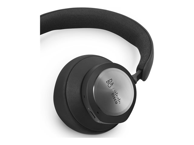 Bang & Olufsen Cisco 980 - Headset - full size - Bluetooth - wireless, wired - active noise cancelling - USB-A, 3.5 mm jack - anthracite black - Cisco Webex Certified - for Cisco IP Phone 8800, Webex Desk Pro Series