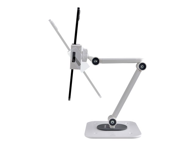 StarTech.com Adjustable Tablet Stand for Desk, Desk/Wall Mountable, Supports Up to 2.2lb, Universal Tablet Stand Holder for Desk, Articulating Tablet Mount with Pivot/Swivel/Rotate - Ergonomic Tablet Stand (ADJ-TABLET-STAND-W) - Stand - for tablet - aluminium and steel - white - screen size: 4.7\"-12.9\" - wall-mountable, desk-mountable