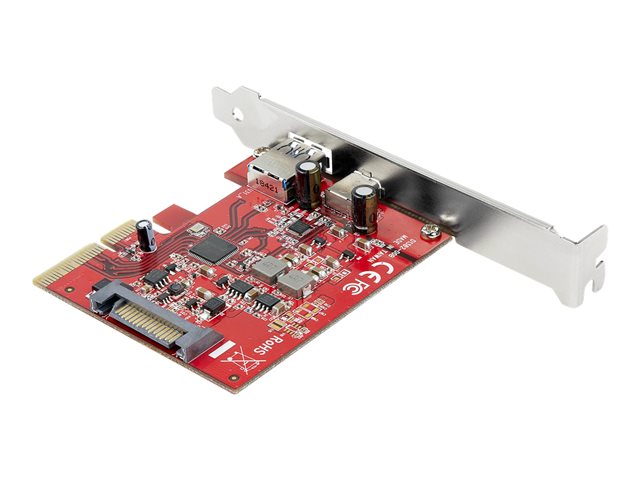 StarTech.com 2-Port 10Gbps USB-A & USB-C PCIe Card, USB 3.1 Gen 2 PCI Express Type C/A Host Controller Card Adapter, USB 3.2 Gen 2x1 PCIe Desktop Expansion Add-On Card, Windows/macOS/Linux - Full/Low-Profile - USB adapter - PCIe 3.0 x4 - USB-C 3.1 x 1 + USB 3.1 Gen 2 x 1 - for P/N: S251BMU313, S251BPU313, S252BU313R