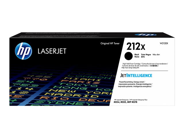 HP 212X - High Yield - black - original - LaserJet - toner cartridge (W2120X) - for Color LaserJet Enterprise MFP M578, LaserJet Enterprise Flow MFP M578