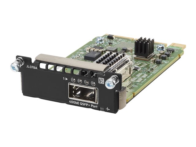HPE Aruba 3810M 1QSFP+ 40GbE Module - Network device accessory kit - for HPE Aruba 2930M 24 Smart Rate POE+ 1-Slot, 3810M 16SFP+ 2-slot Switch