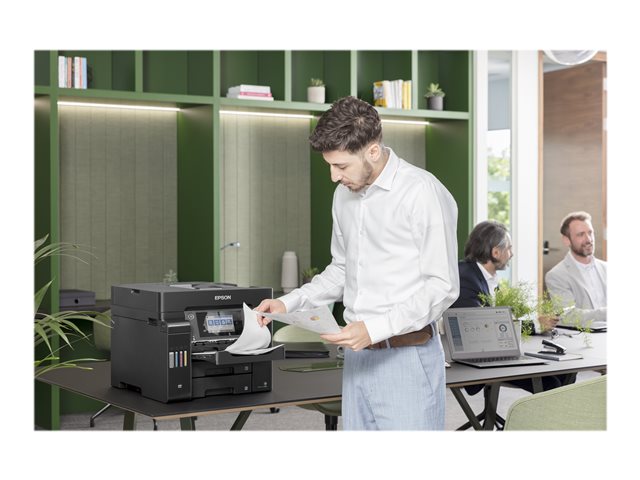 Epson EcoTank ET-5850 - Multifunction printer - colour - ink-jet - A4 (210 x 297 mm) (original) - A4 (media) - up to 25 ppm (printing) - 550 sheets - 33.6 Kbps - USB 2.0, LAN, Wi-Fi(ac) - black