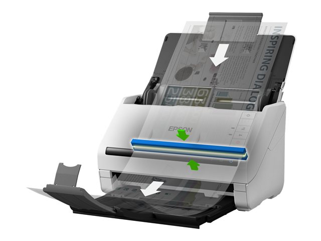 Epson WorkForce DS-770II - Document scanner - Duplex - 215.9 x 6096 mm - 600 dpi x 600 dpi - up to 45 ppm (mono) / up to 45 ppm (colour) - ADF (100 sheets) - up to 7000 scans per day - USB 3.0