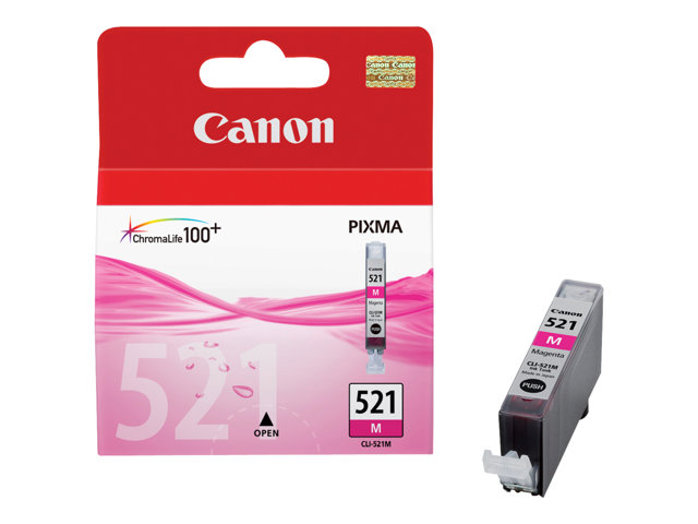 Canon CLI-521M - 9 ml - magenta - original - ink tank - for PIXMA iP3600, iP4700, MP540, MP550, MP560, MP620, MP630, MP640, MP980, MP990, MX860, MX870