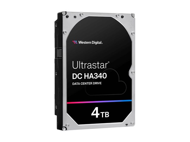 WD Ultrastar DC HA340 WUS721204BLE6L4 - Hard drive - Data Centre - 4 TB - internal - 3.5\" - SATA 6Gb/s - 7200 rpm - buffer: 256 MB