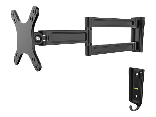 StarTech.com Monitor Wall Mount - Dual Swivel - Supports 13'' to 34'' Monitors - VESA Monitor / TV Wall Mount - Wall Mount Swivel Monitor Arm - Black (ARMWALLDS) - Mounting kit (mounting plate, screws, monitor arm) - adjustable arm - for LCD display - aluminium - black - screen size: 13\"-34\" - wall-mountable