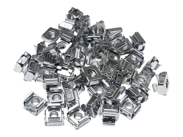 StarTech.com 50 Pkg M5 Cage Nuts for Server Rack Cabinets - M5 cage nuts - Rack cage nuts - cage nuts (CABCAGENUTS) - Rack nuts (pack of 50) - for P/N: RACK-18U-20-WALL-OA, RACK-21U-20-WALL-OA, RACK-24U-20-WALL-OA, SHELF-2U-20-CENTER-V