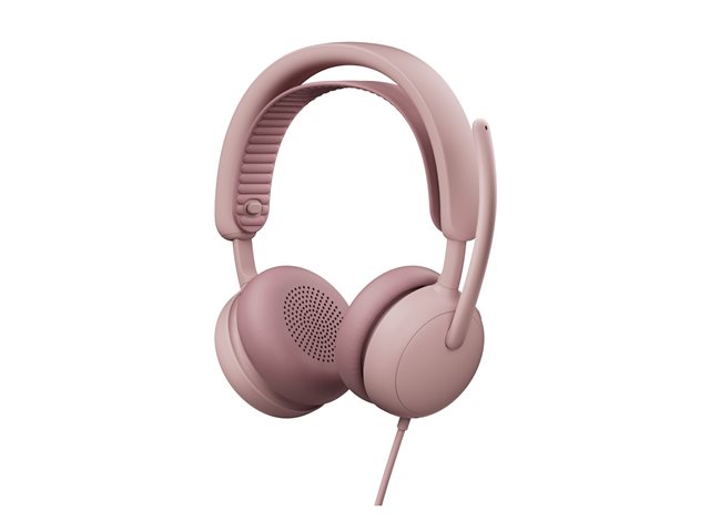 Logitech Zone Wired 2 - Headset - on-ear - wired - active noise cancelling - rose
