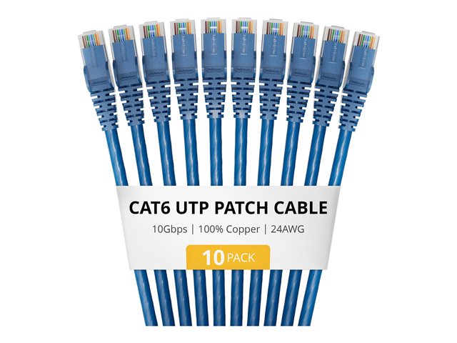 50cm Cat6 Cable 10 Pack - Blue