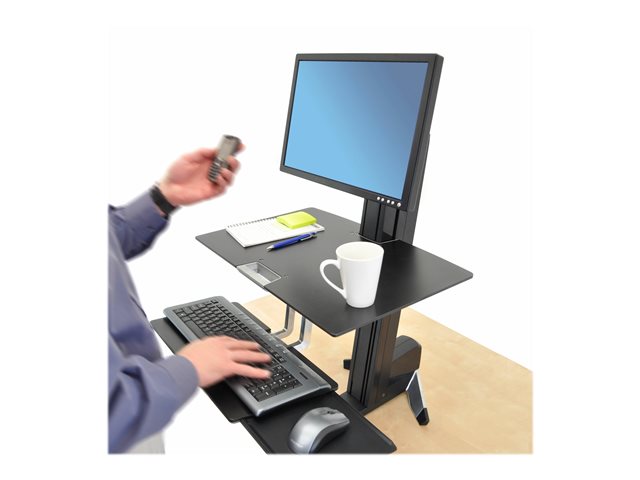 Ergotron WorkFit-S - Mounting component (work surface) - phenolic composite - black