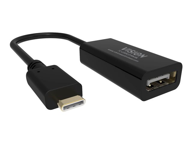 VISION - Adapter - USB-C male to DisplayPort female - 15 cm - black - 8K60Hz (7680 x 4320) support