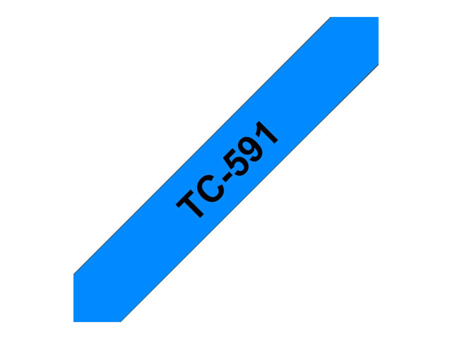 Brother TC591 - 9 mm x black on blue - laminated tape - for P-Touch PT-2000, PT-3000, PT-500, PT-5000, PT-8E