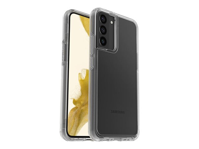 OtterBox Symmetry Series Clear - Back cover for mobile phone - antimicrobial - polycarbonate, synthetic rubber - clear - for Samsung Galaxy S22+