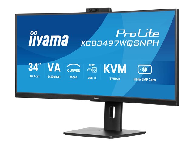 \34\\W LCD Curved Business UWQHD VA \nUSB-C Dock KVM Windows Hello Webcam\\n\n