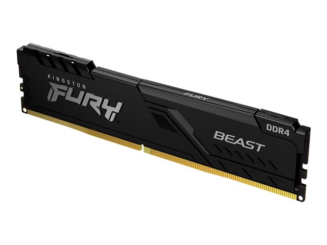 Kingston FURY Beast - DDR4 - kit - 16 GB: 2 x 8 GB - DIMM 288-pin - 3733 MHz / PC4-29800 - CL19 - 1.35 V - unbuffered - non-ECC - black