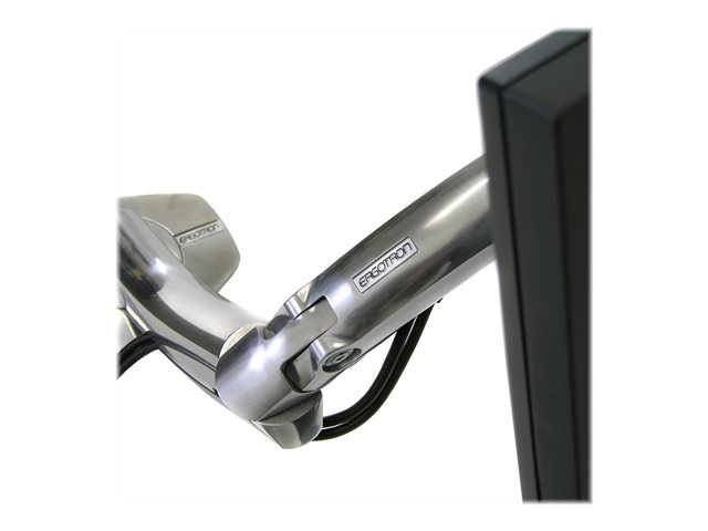 Ergotron MX - Mounting kit (articulating arm, desk clamp mount, grommet mount, base, extension) - Constant Force Technology - for LCD display - polished aluminium - screen size: up to 30\"
