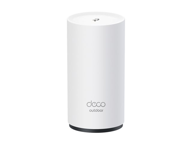 Deco BE25-Outdoor(1-pack)BE3600 Outdoor / Indoor Mesh WiFi 7 Router3.6 Gbps Dual-Band WiFi – 2882 Mbps (5 GHz) + 688 Mbps (2.4 GHz).†2.5 Gbps Wired Connections – 2× 2.5 Gbps ports ensure max flexibility and boosted throughput.§Multiple mount options
