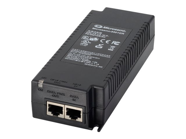 Microchip PD-9501GR - PoE injector - AC 100-240 V - 60 Watt - output connectors: 1