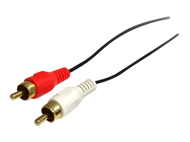 StarTech.com 3 ft Stereo Audio Cable - 3.5mm Male to 2x RCA Male - heaDPhone jack to RCA - Mini jack to RCA - 3.5mm to RCA (MU3MMRCA) - Audio cable - mini-phone stereo 3.5 mm male to RCA x 2 male - 92 cm - black - for P/N: HD202A, ST121HDBTSC, ST12MHDLAN4R, ST12MHDLNHK, ST12MHDLNHR, ST222HDBT, VID2HDCON2
