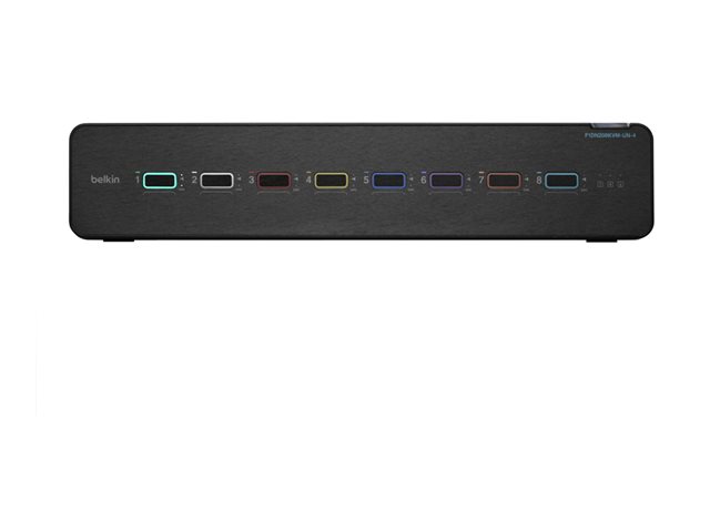 Belkin Universal Secure Dual-Head - 2nd Generation - KVM / audio switch - 8 x KVM / audio - 1 local user - desktop - TAA Compliant