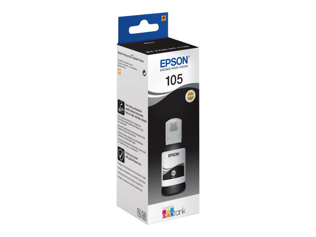 Epson 105 - 140 ml - black - original - ink tank - for EcoTank ET-7700, ET-7750, L7160, L7180, Expression Premium ET-7700, ET-7750