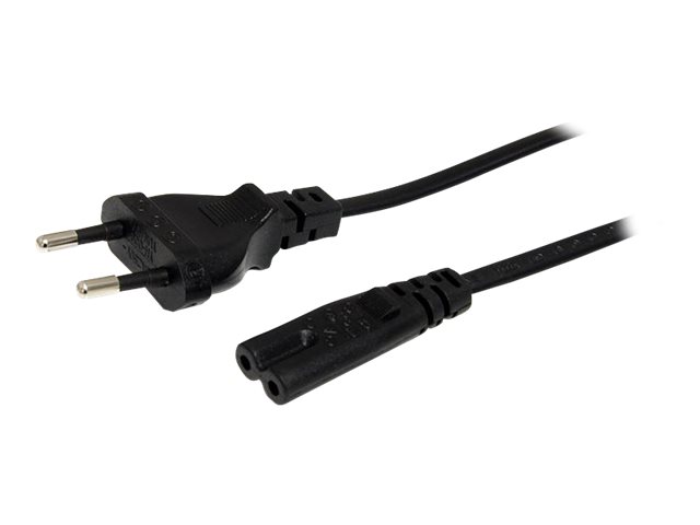 StarTech.com 2m (6ft) Laptop Power Cord, EU Plug to C7, 2.5A 250V, 18AWG, Notebook / Laptop Replacement AC Power Cord, Printer/Power Brick Cord, Europlug to IEC 60320 C7 - Laptop Charger Cable, UL Listed - Power cable - Europlug (M) to IEC 60320 C7 - 1 m - black