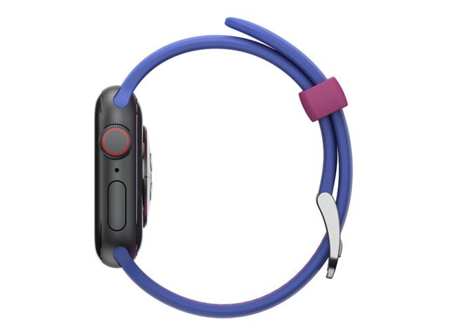 OtterBox - Wrist pack for smart watch - antimicrobial - silver-infused silicone, stainless steel - blueberry tarte - for Apple Watch SE, Series 3, Series 4, Series 5, Series 6, Series 7