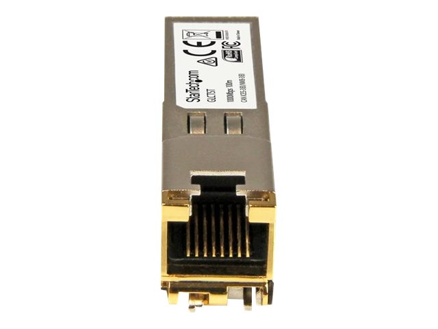 StarTech.com Cisco GLC-T Compatible SFP Module, 1000BASE-T, SFP to RJ45 Cat6/Cat5e, 1GE Gigabit Ethernet SFP, RJ-45 (Copper) 100m, Cisco Firepower, ASR920, IE2000, Mini GBIC Transceiver - Lifetime Warranty (GLCT10PKST) - SFP (mini-GBIC) transceiver module (equivalent to: Cisco GLC-T) - 1GbE - 1000Base-T - RJ-45 - up to 100 m (pack of 10)