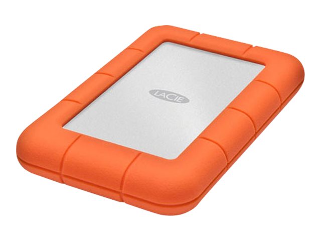 LaCie Rugged Mini - Hard drive - 4 TB - external (portable) - USB 3.0 - 5400 rpm - 256-bit AES - with Seagate Rescue Data Recovery