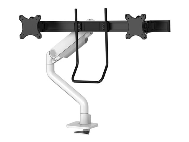 Neomounts DS75S-950WH2 - Mounting kit (desk mounting arm) - full-motion - for 2 LCD displays - aluminium - white - screen size: 17\"-32\"